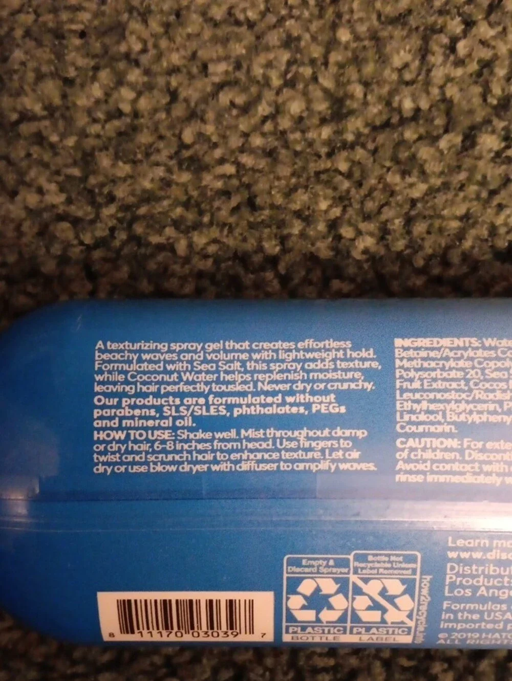 Texturizing Spray Gel with Sea Salt 5oz.